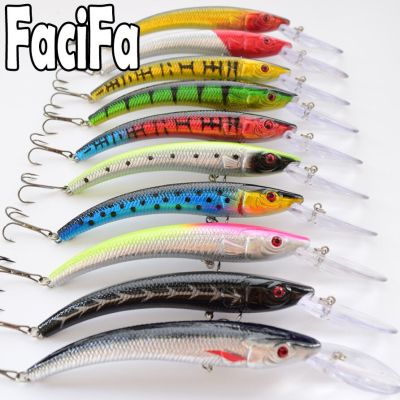 1 pcs 16g 15.5cm Wobbler Fishing Lure Big Crank Bait Minnow Bass Trolling Artificial Bait Pike Carp Lures Treble Fishing hook Fishing Reels