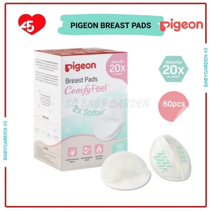 Pigeon Disposable Nursing Pads for Breastfeeding, Contains Aloe