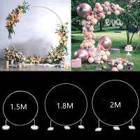 Circle Balloon Arch With Stand Plastic Wreath Frame Holder Ring Ballon DIY Column Base Baby Shower Birthday Wedding Party Decor