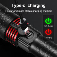 NEW White LED Powerful Flashlight USB Recharge Torch 18650 LED Flashlight Zoom Tactical Lantern 3000M Long Shot Work Light