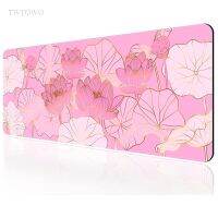 ▣●⊕ Pink Flower Aesthetics Mouse Pad Gamer XL New Home Mousepad XXL MousePads Natural Rubber Non-Slip Office PC Desktop Mouse Pad