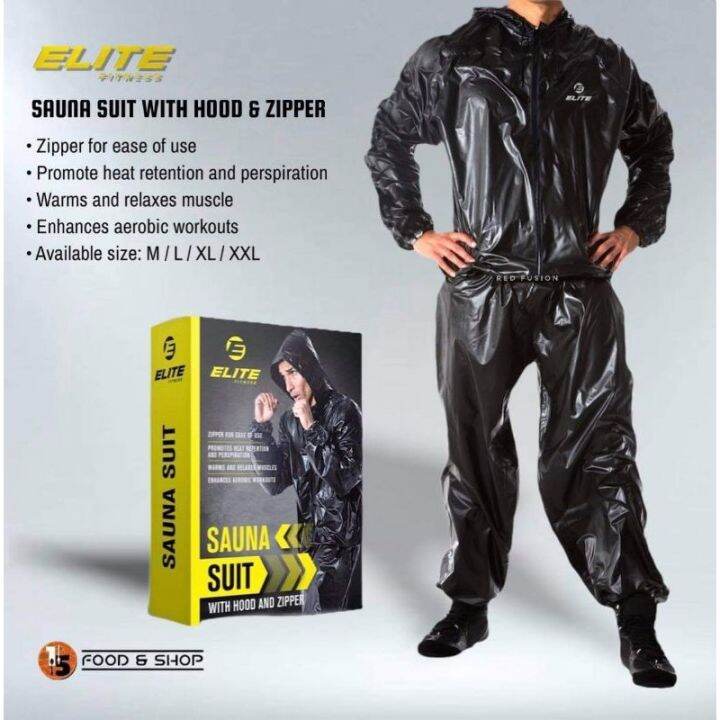 Elite Sauna Suit with Hood and Full Zipper Lazada PH