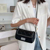 2022 Summer Female Lingge Chain nd Shoulder Handbag Luxury Lady Quilted Cute PU Leather Crossbody Sling Bag for Women