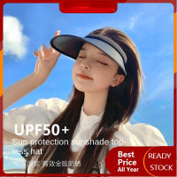 หมวกกันแดดสำหรับผู้หญิงหมวกบังแดด UPF50ฤดูใบไม้ผลิและฤดูร้อนหมวกกันแดดกันยูวีหมวกว่างเปล่าสำหรับเดินทางระบายอากาศได้ดีหมวกปิดหน้าหมวกบังแดดเหมาะสำหรับออกไปและง่ายต่อการพกพาเพื่อทำให้เสื้อผ้าสวยขึ้น