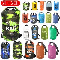 2/5/10/15/20L Waterproof Bag PVC Dry Sack For Boating Fishing Rafting Swimming Floating Drifting Bag Light Camping Storage Pouch