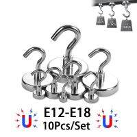 10Pcs/Set Magnetic Hooks E12 To E18 Strong Load Bearing Hook Multipurpose Practical Kitchen Bar Counter Storage Hanging Parts