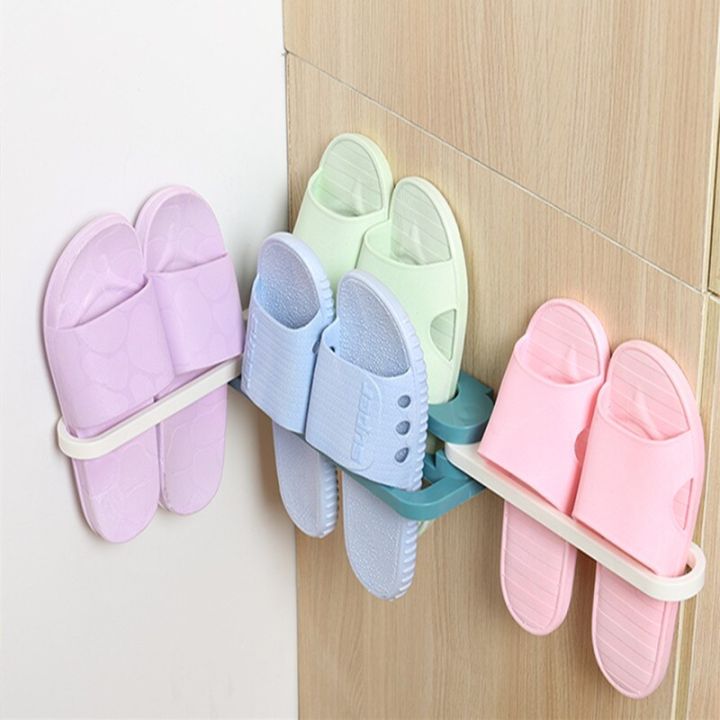 bathroom-multi-color-slippers-rack-toilet-space-saving-shelf-foldable-perforation-free-wall-mounted-dormitory-storage-artifact-bathroom-counter-storag