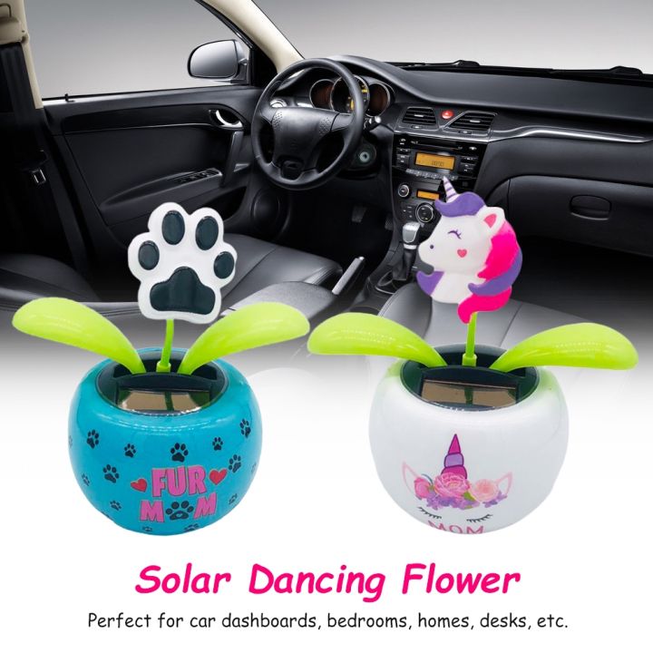 two-dog-sells-cars-เครื่องประดับที่แกว่งได้-hiasan-interior-ส่วนประกอบรถยนต์แดชบอร์ดดอกไม้เต้นรำพลังงานแสงอาทิตย์