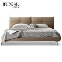 BUNISE CASA Italian Luxury Master Genuine Leather Bed BUB0916