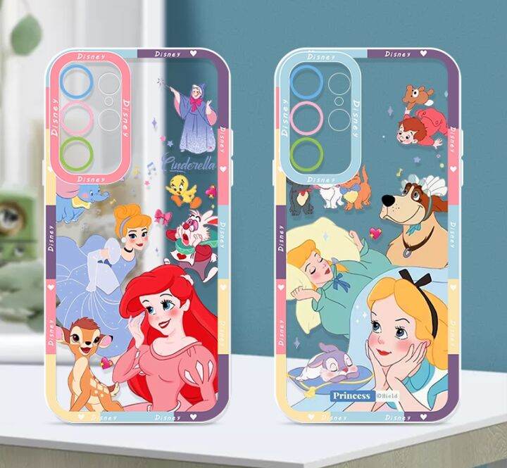 shine-electron-เจ้าหญิงดิสนีย์เคสโทรศัพท์โปร่งใสแฟชั่นสำหรับ-samsung-s23-s21-s20-pro-fe-a52-a23เฉียบ-a71ดวงตานางฟ้า