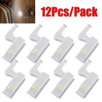 12Pcs LED Inner Hinge Lamps Under Cabinet Lights Universal Wardrobe Cupboard Sensor Lights For Bedroom Kitchen Closet Night Lamp Ceiling Lights