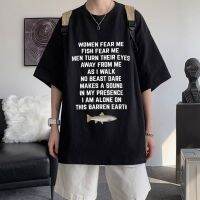 【Mens clothing】 Women Fear MeFear Me Men WomenT-Shirt TopsLoose T-ShirtOversized Fitted Soft Anime Manga Tee Clothes ซื้อทันทีเพิ่มลงในรถเข็น