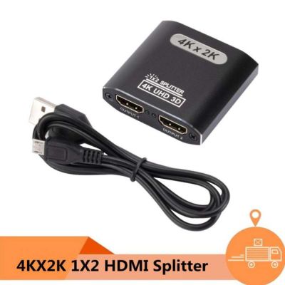 MSAXXZA สวิตช์สลับ HDMI แบบพกพา1ถึง2หน้าจอแยกฮับกล่องลอกแบบตัวสลับสัญญาณ HDMI 1X2ตัวสลับตัวแยกวิดีโอตัวแยก HDMI 4K ตัวอะแดปเตอร์วิดีโอฮับ