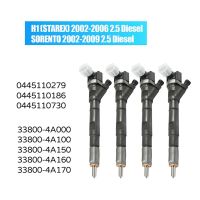 4PCS New Fuel Injector 0445110279 33800-4A000 for H1 (STAREX) 2002-2006 / SORENTO 2002-2009 2.5L