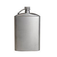 Titanium Flask Wine Hip Flagon with Screw Cap Clip Ultralight Hydration Flat Bottle with Ti Funnel for Outdoor Hiking