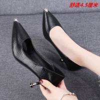 ✗✖♀ [Soft Leather Two-Wear] High-heeled Womens Thin Heels 2023 Spring and Autumn New Style Versatile Pointed Toe Comfortable Single Shoes Womens Work Shoes