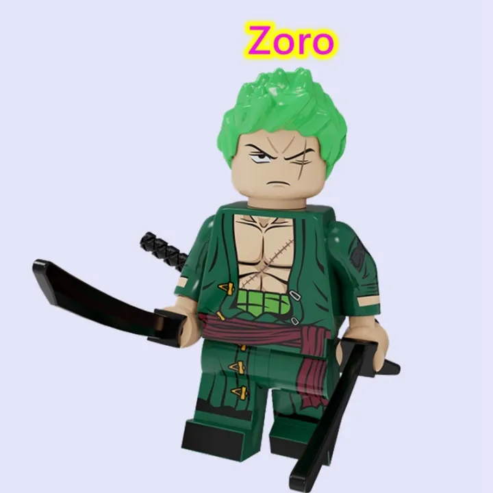 onepiece-zoro-franky-ace-น่ารักอะนิเมะน่ารักการ์ตูนของขวัญวันเกิดการศึกษาของเล่นสำหรับเด็ก-diy-อาคารบล็อก-minifigures-อิฐ