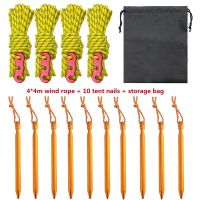 Multifunctional Tent Rope Reflective Tent Parachute Rope Lanyard Tent Nail Outdoor Camping Hiking Durable Tent Accessories