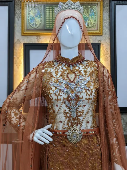 Baju Gaun Pengantin Slim Duyung Full Payet | Lazada Indonesia