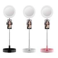 Dimming Fill Selfie Ring LED Ring Light Selfie พร้อมกระจกคลิปศัพท์