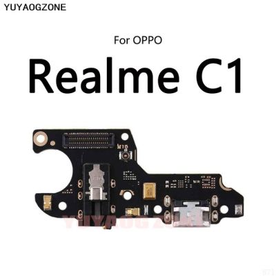 ขั้วต่อช่องเสียบพอร์ตแท่นชาร์จ USB สายเคเบิ้ลยืดหยุ่นสำหรับ Realme OPPO C1 C2 C3 C11 C12 C15 C17 C25โมดูลบอร์ดชาร์จ C35