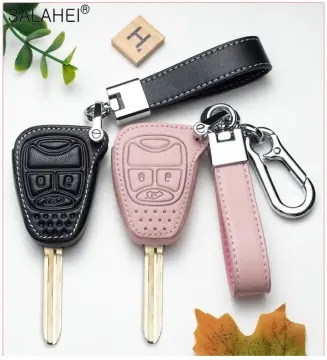 Key Fob Cover With Pu Leather Keychain For Grand Cherokee 200 300