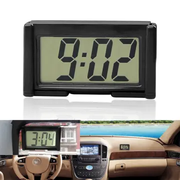Mini Car Dashboard Digital Clock Vehicle Self-Adhesive Clock with LCD Time  Day Display Automotive Stick