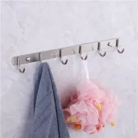 5/6/7/8/9 hooks free drill Wall set Hooks Clothes Rails for Kitchen Bathroom Clothes Hangers Pegs