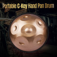 Portable Handpan Hand Pan Hand Drum C-Key 6 Notes(A3 C4 D4 E4 F4 G4) Percussion Instrument with Carry Bag for Beginners