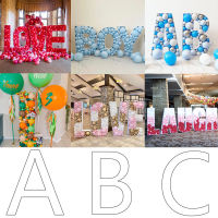 DIY 78CM Alphabet Mosaic Frame Stand Balloon Filling Box Baby Shower Giant Birthday Number Decor Anniversary Love Letter