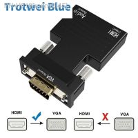 HDMI-compatible Female to VGA Male Converter 3.5mm Audio Cable Adapter 1080P FHD Video Output for PC Laptop TV Monitor Projector