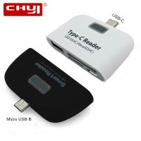 ☄✕ CHYI 4-in-1 USB Type C HUB USB-C Multi Function USB 2.0 Port SD/TF Card Reader Micro USB OTG Splitter Adapter For PC Smart Phone