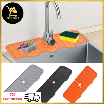 Kitchen Sink Splash Guard Faucet Mat -1 PC Super Absorbent Fast Drying Mat  Sink Gadgets-Splash Guard Behind Faucet Drip Catcher for Kitchen