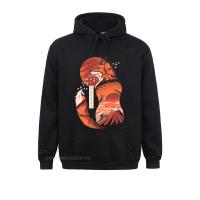 Japanese Fox Hokusai Wave Fuji Mount Sunset Classic Hoodies Art Design Mounn Sakura Landscape Men Print Black Great Size XS-4XL