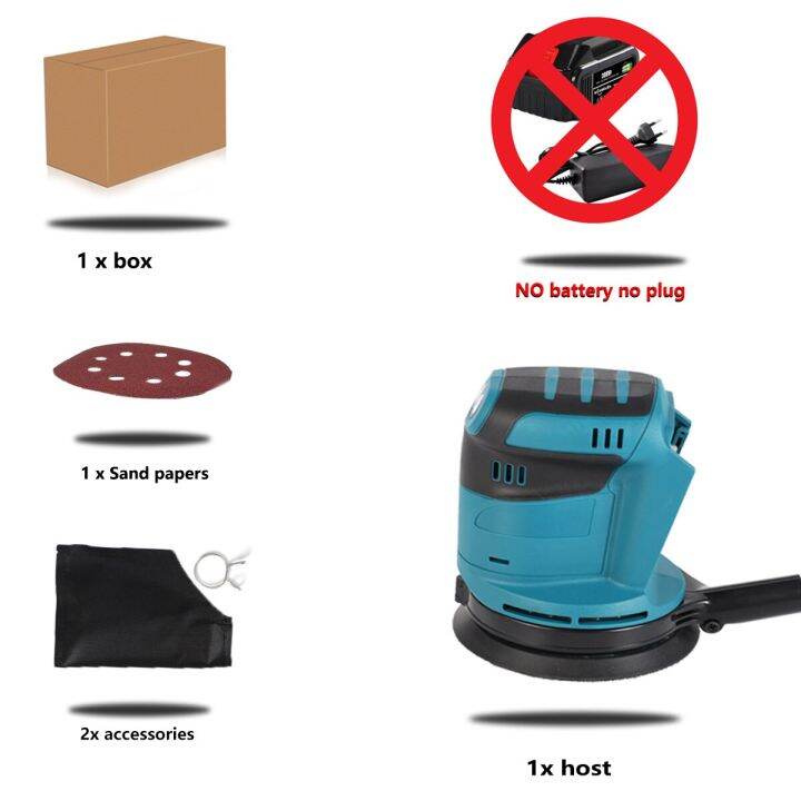 3 Speed 125Mm Sandpaper Wood Grinder Polishing Machine Sander Random