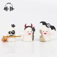 MIA 8pcs/Set ภูมิทัศน์ขนาดเล็กมาก Hallowmas ฟักทองผีรุ่น ฟักทองรูปจำลองขนาดเล็ก Hallowmas ตุ๊กตาผีฟักทอง ของที่ระลึกของสะสม โกสต์ผี เครื่องประดับโมเดลขนาดเล็ก อุปกรณ์เสริมตกแต่ง