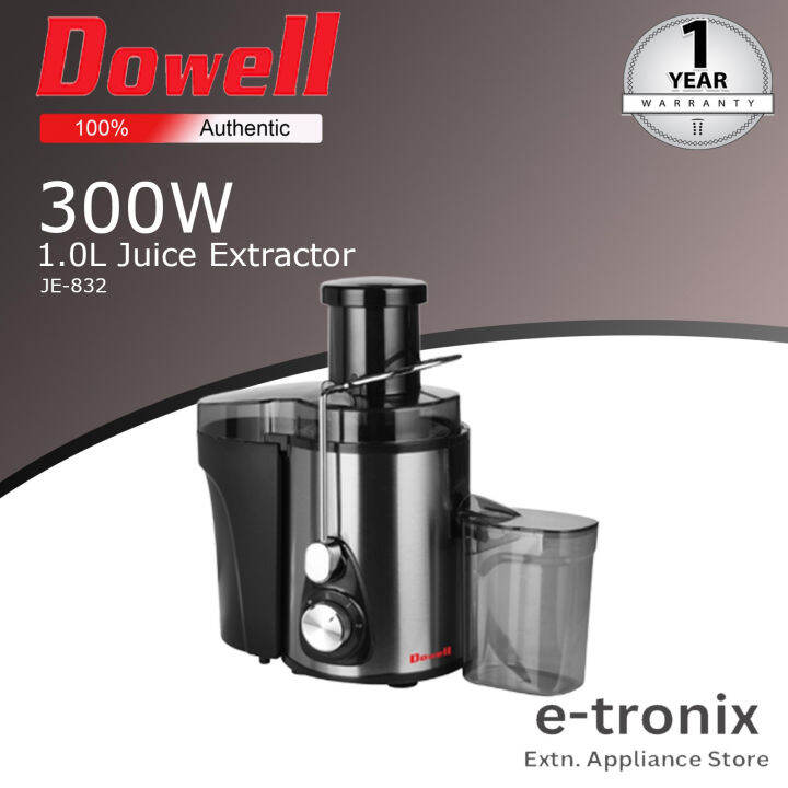 Dowell 1.0L Juice Extractor (Stainless Steel) JE832 Lazada PH