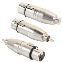 ขา XLR หญิงอาร์ซีเอหญิงชายสายสัญญาณเสียงอะแดปเตอร์โลหะผสมสังกะสีดีเจเชื่อมต่อสำหรับไมโครโฟนลำโพงเสียงคอนโซล