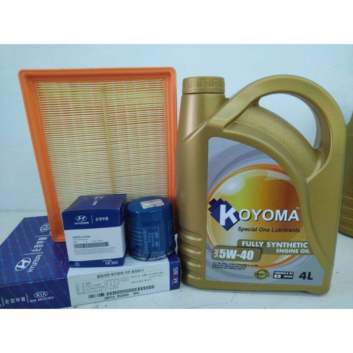 KIA NAZA RONDO 2006y-2013y AIR FILTER + OIL FILTER + KOYOMA 5W40 FULLY ...