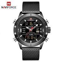 ⌚2023นาฬิกาผู้ชาย NAVIFORCE นาฬิกาควอตซ์ดิจิทัลแนวทหารกันน้ำนาฬิกาผู้ชายแนวสปอร์ตทำจากสเตนเลสสตีลหรูหราแบรนด์ชั้นนำ9153