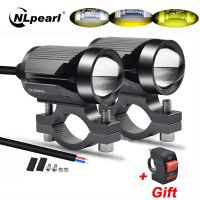 Nlpearl ไฟตัดหมอกสปอตไลท์รถจักรยานยนต์หลอดไฟ LED สปอตไลท์สำหรับ BMW R1200GS เสริม Faro LED Moto Assemblie โคมไฟไฟหน้ารถ12V