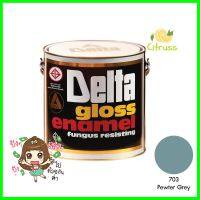 สีน้ำมัน DELTA #703 สีเทา เงา 1 แกลลอน (3.8 ลิตร)ENAMEL PAINT DELTA #703 GRAY GLOSS 1GAL **ด่วน ของมีจำนวนจำกัด**