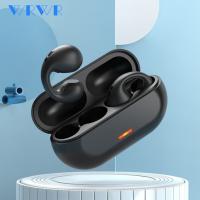 ZZOOI WRWR Bluetooth Earphone Ear Clip Wireless Headphones Bone Conduction Sport Headset TWS Earring Earbuds with Mic HD Calls