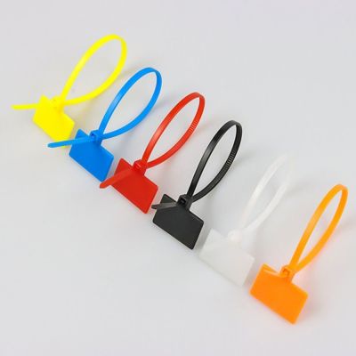 hot！【DT】∈﹍  100Pcs Colorful Cable Tag Ties Plastic Strapping Tape Wire Self-locking Zip Electrical Accessories