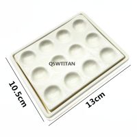 12 Slot Dental Lab Porcelain Mixing Watering Moisturizing Plate  Ceramic Palette Dental Lab Material