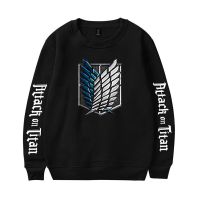 Sudadera con capucha de dibujos animados de Attack on Titan para hombre y mujer, jersey de Cosplay, sudadera sin capucha de manga larga, deportiva, Unisex