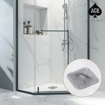 Ace White Plastic/Stainless Steel Hair Catcher Shower Drain Cover