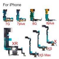 1 ชิ้นสําหรับ iphone 7 8 4.7－5.5－X XR XS MAX USB พอร์ตชาร์จ Dock Connector Flex Cable ไมโครโฟน ส่วนซ่อม