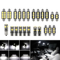 23ชิ้นหลอดไฟ Led สำหรับภายในรถยนต์ T10 Canbus 5050ไฟมองหลังหีบฝาทรงโค้งชุดไฟแบ็คไลท์ Led ป้ายทะเบียนรถ