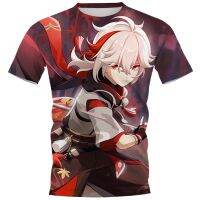 CLOOCL Genshin 2 Short Sleeve T-shirt Popular Game Print Mens New Street Style Round Neck Top